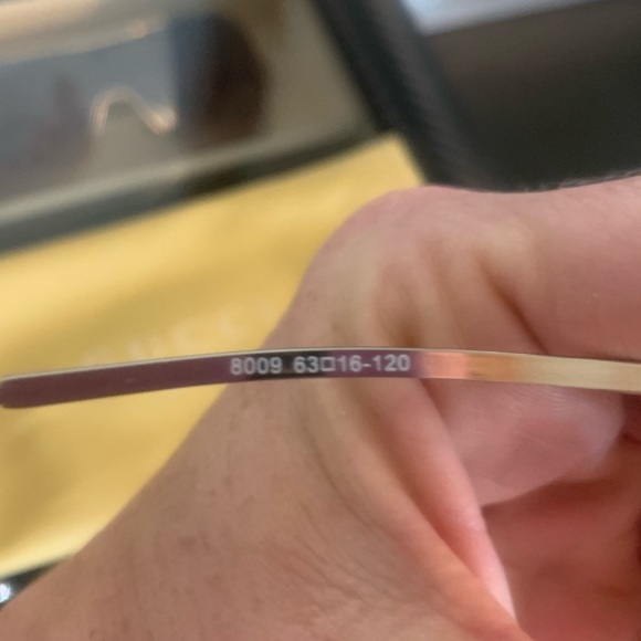 Gucci light tinted silver frame gradient blades. - Picture 7 of 10